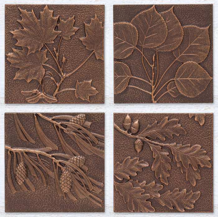 Indoor Outdoor Wall Decor Leaves Set of 4